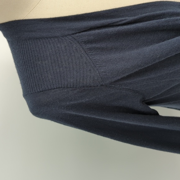 Vince Wool Knit Cardigan Blue M minimalist contemporary Business casual fall - Picture 4 of 8